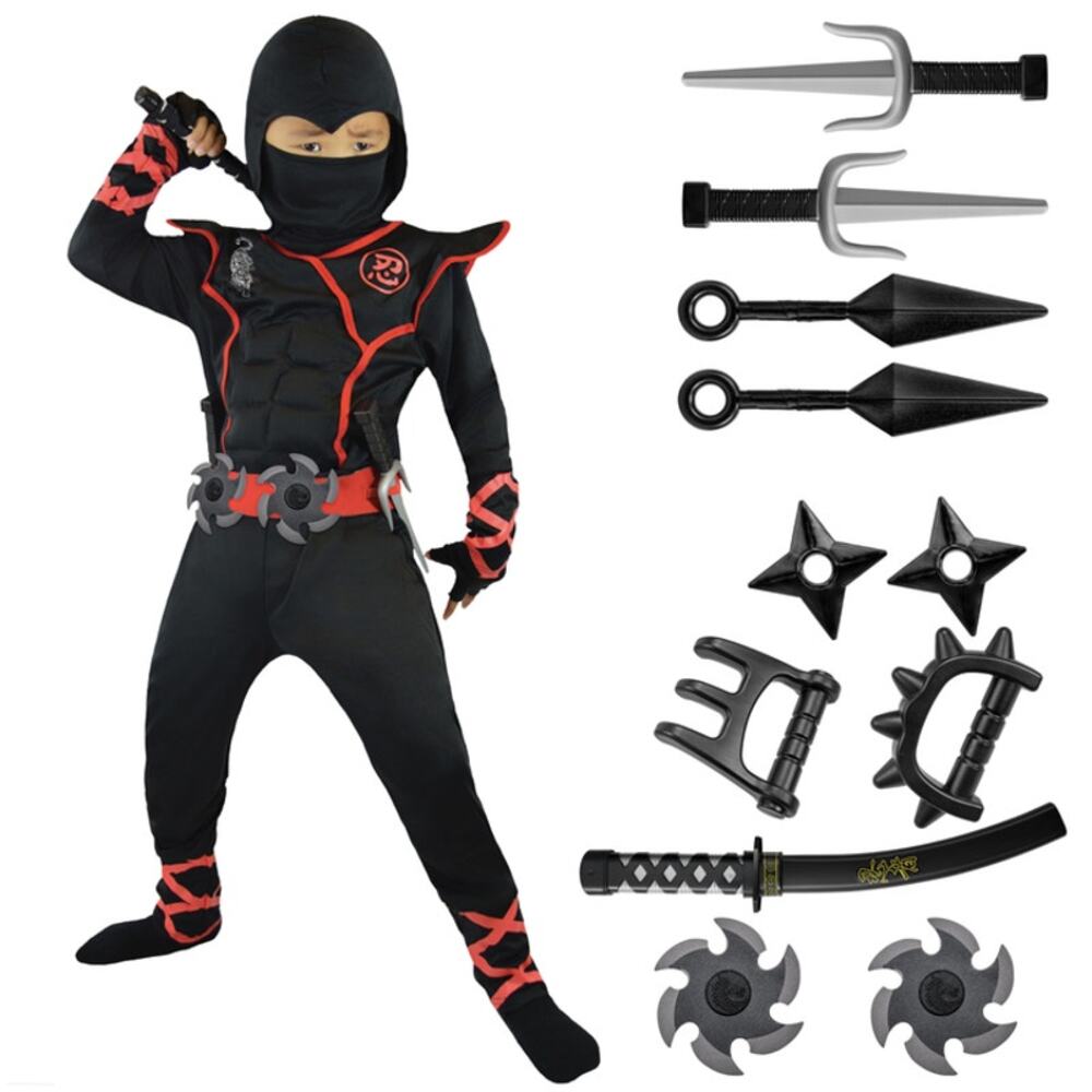 Spooktacular Black Ninja Costume Size Small